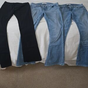 Fidelity Women Jeans - Black and Light Blue Black Size 26..Light Blue Size 26/27